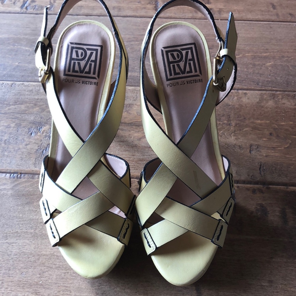 Brand new never worn yellow sandals